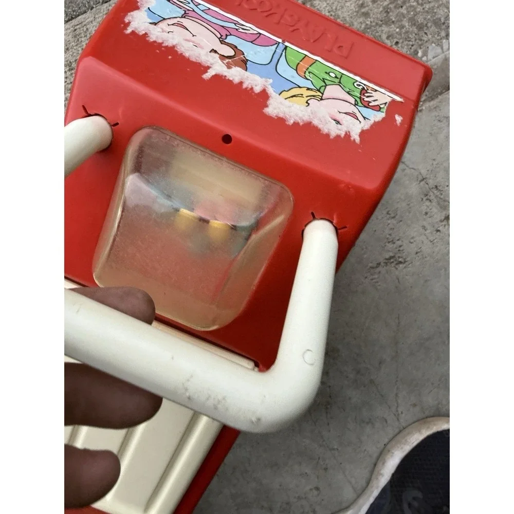 Vintage Playskool Popper Van Push Toy Red Rolling Ball Popper Toddler Toy